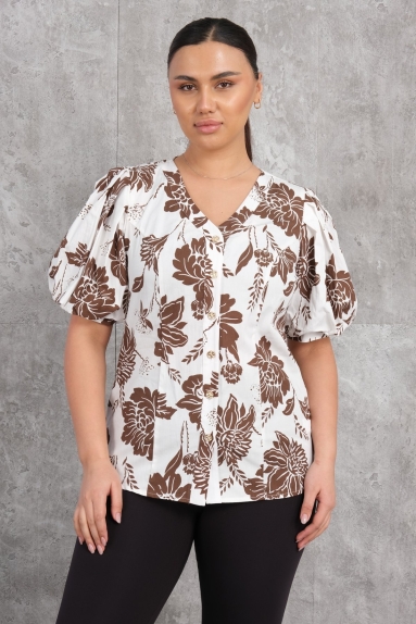 wholesaleWomen Clothes Plus Size V-Neck Blouse