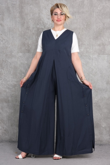  Navy Blue Plus-Size Womens Dress