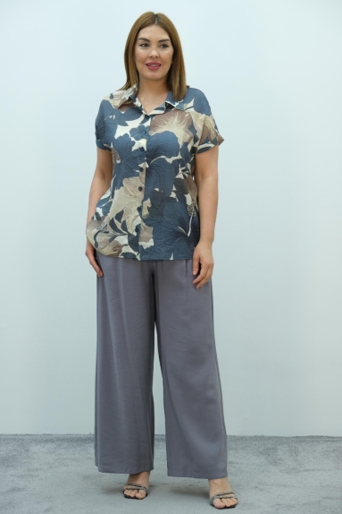 wholesaleWomen Clothes Plus Size Blouse and Pants Set