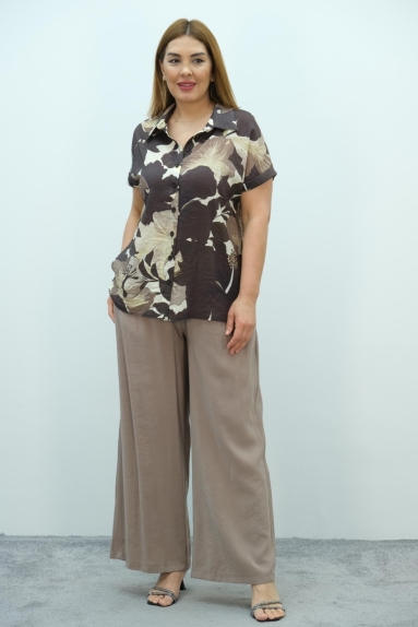 wholesaleWomen Clothes Plus Size Blouse and Pants Set