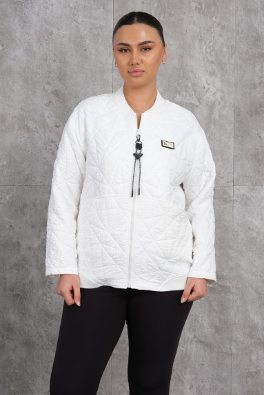  This product is a Short Sports Jacket designed specifically for Plus Size women. It comes in white color and has a sophisticated look. The available sizes are 42, 44, 46, and 48. The fabric content is composed of 80% polyester and 20% cotton. Offering both comfort and style, this jacket keeps you warm in cold weather and provides ease of movement.