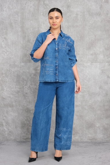 wholesaleالمرأة ملابس طقم من قطعتين مقاس كبير