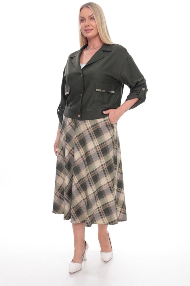 wholesaleWomen Clothes Plus Size Blouse and Skirt Set